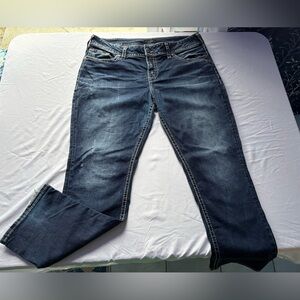 Silver Jeans Women's Dark Blue Straight Jeans